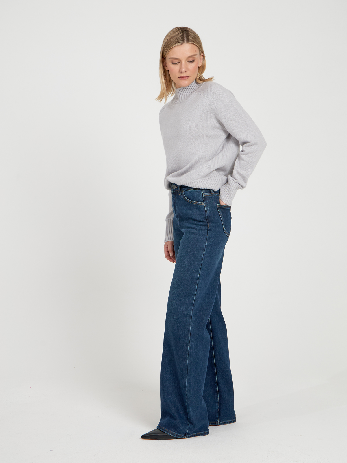 Женские Джинсы Утепленные WIDE LEG