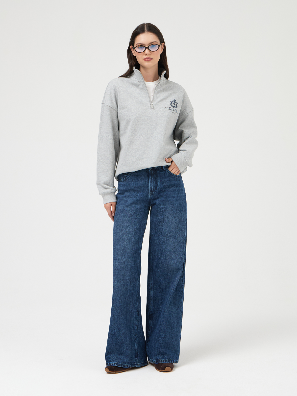 Женские Джинсы  ШИРОКИЕ