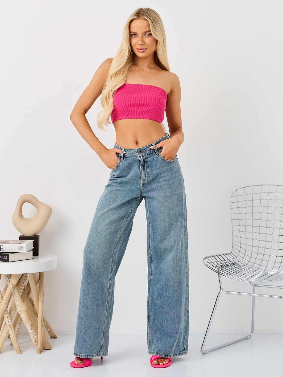 Женские Джинсы Свободные