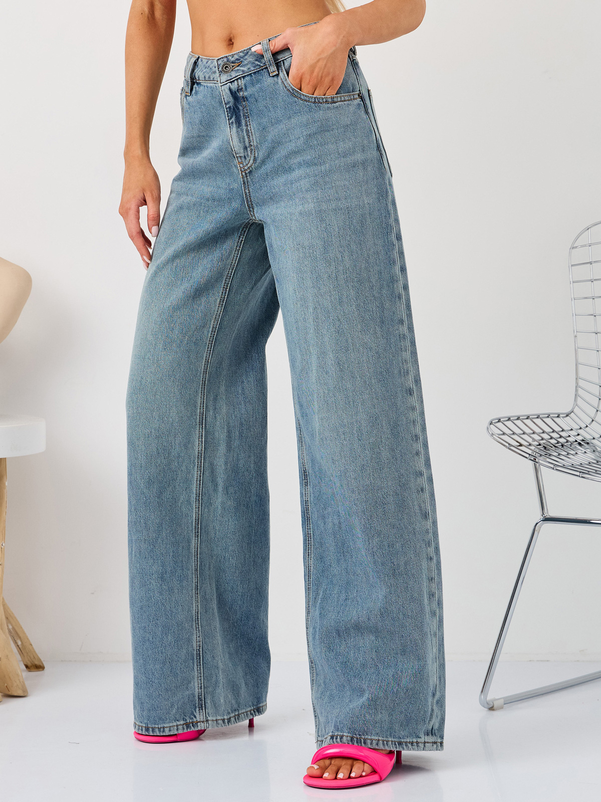 Женские Джинсы Свободные