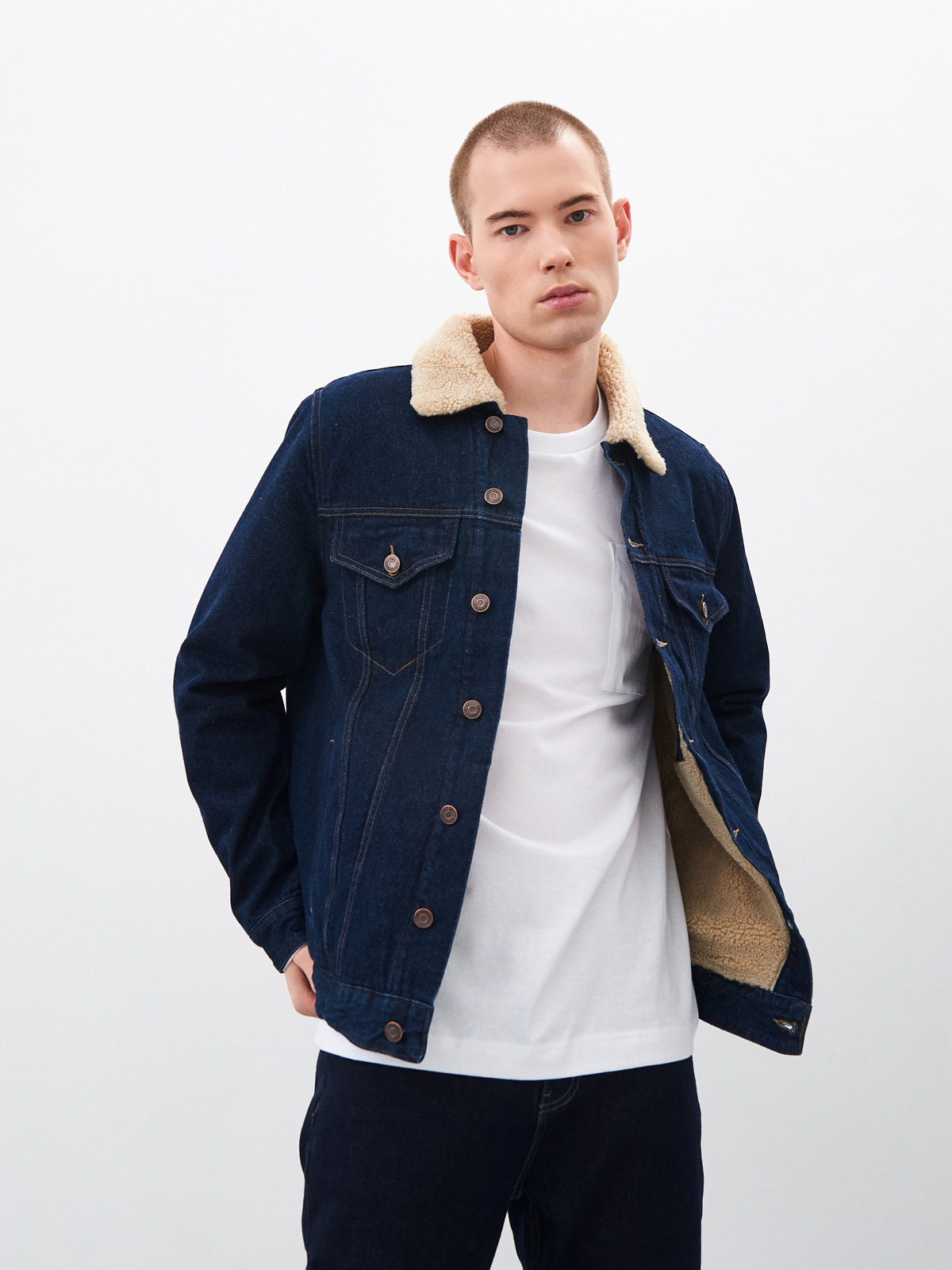 Мужская джинсовая куртка утепленная