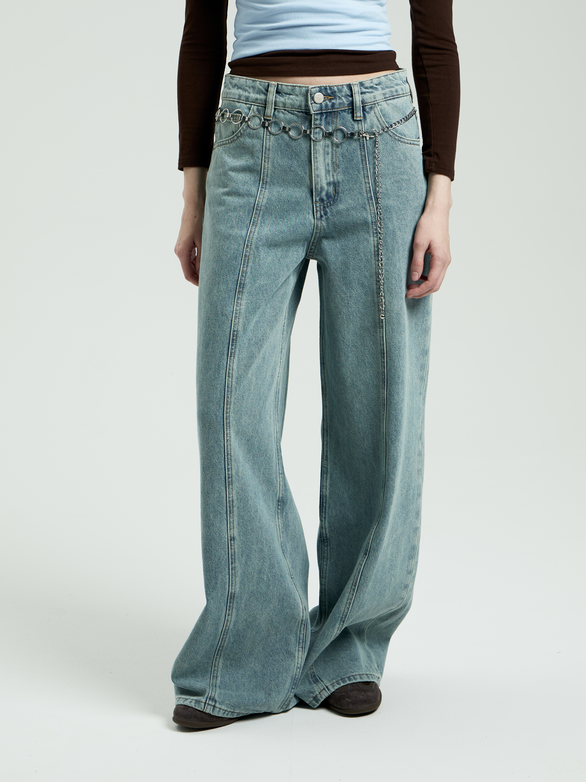 Женские Джинсы  ШИРОКИЕ