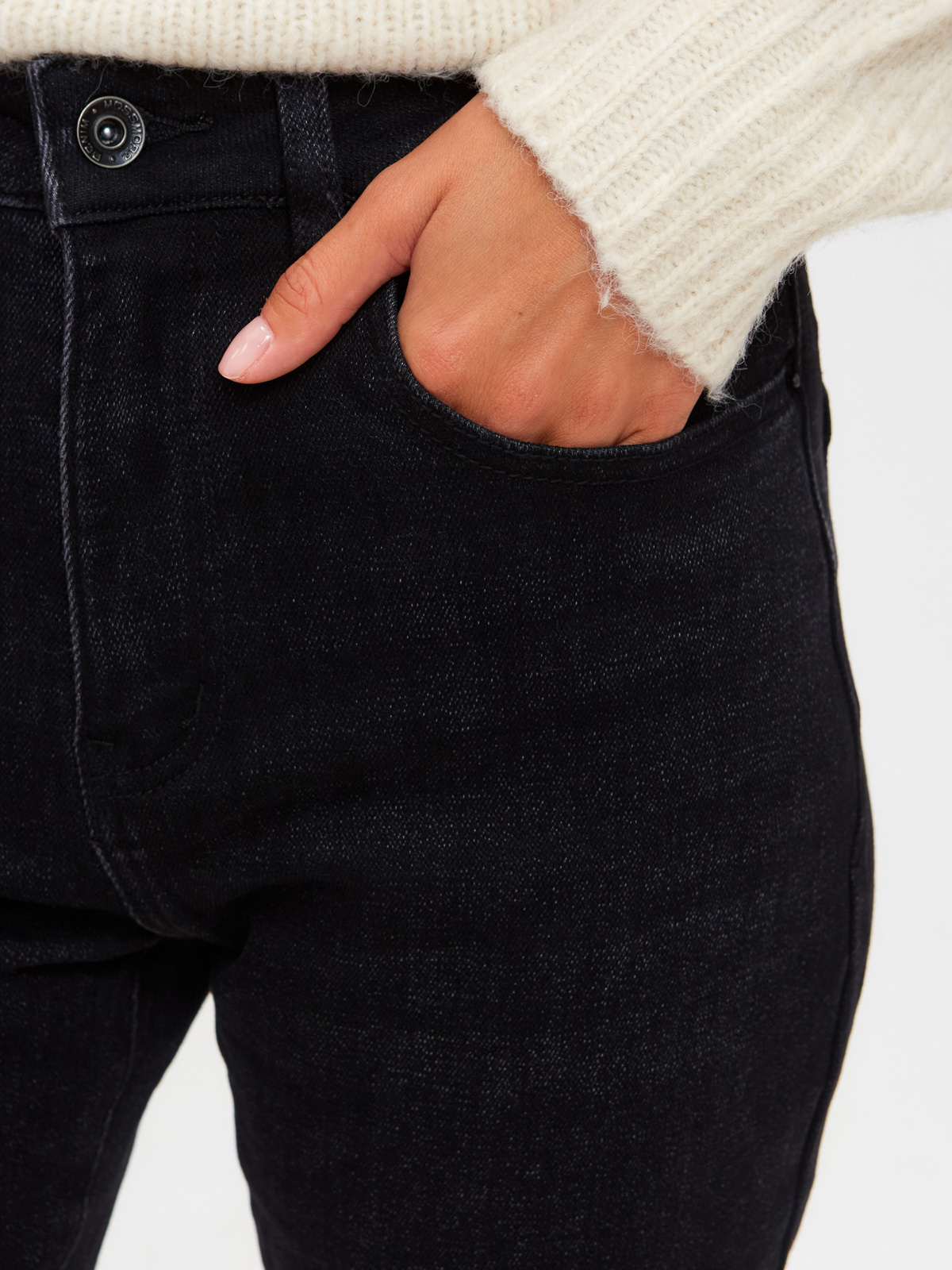 Утепленные женские джинсы мом на Байке