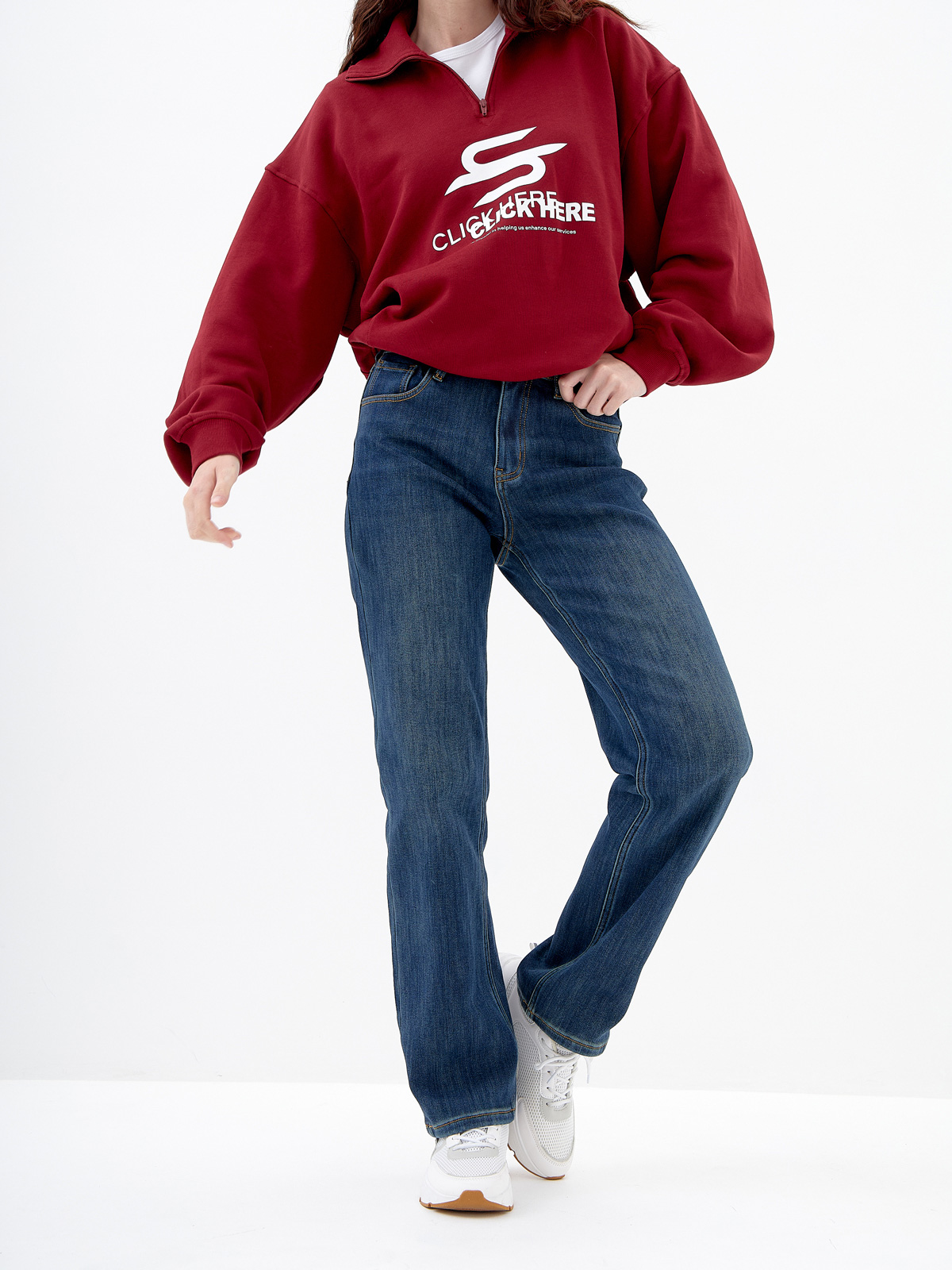 Утепленные Женские Джинсы  Прямые