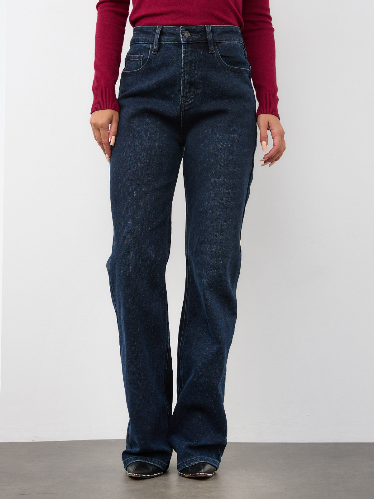 Утепленные Женские Джинсы Свободные