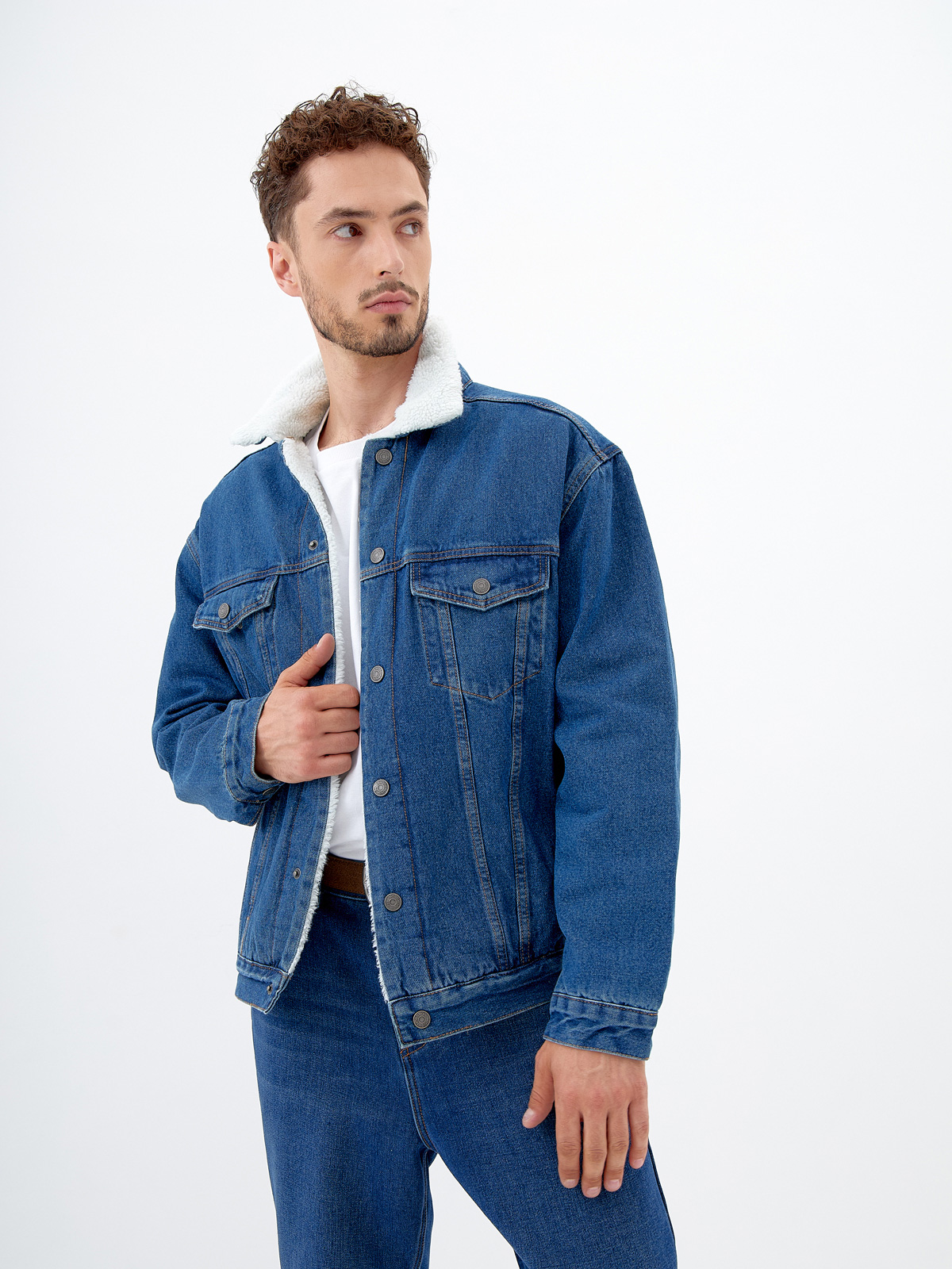 Мужская джинсовая куртка утепленная