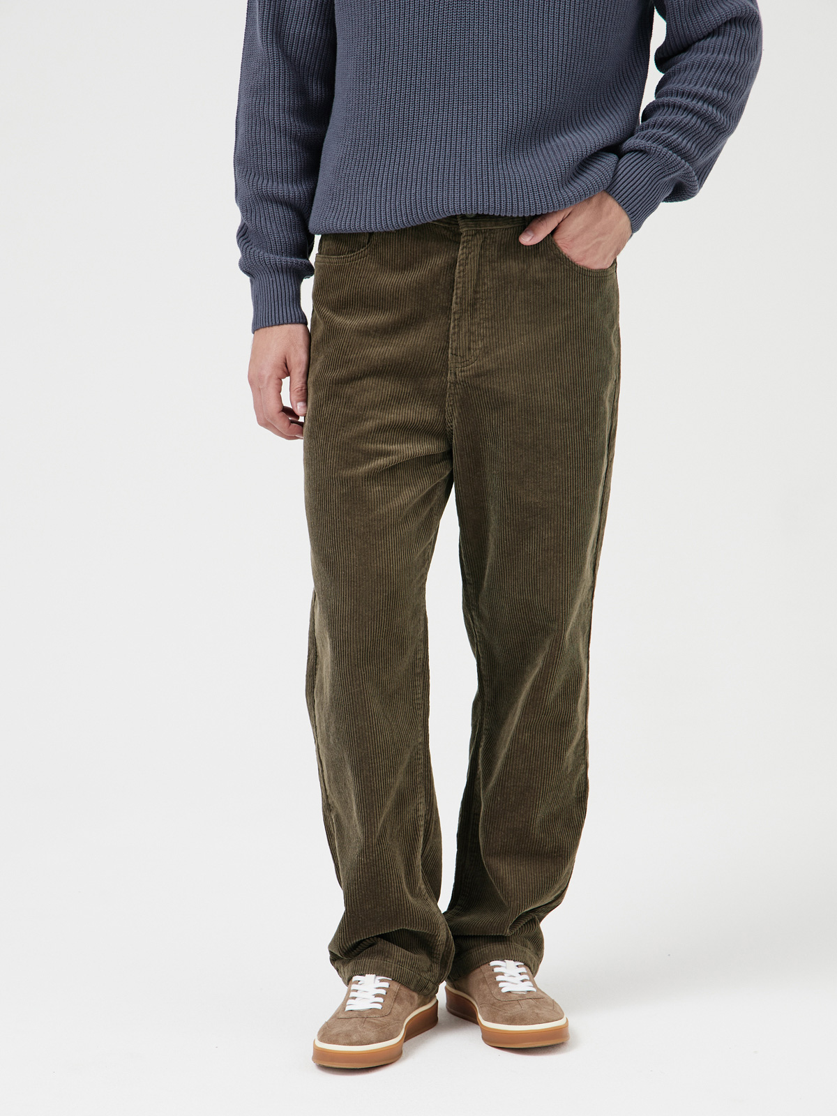 Мужские брюки из вельвета широкого кроя