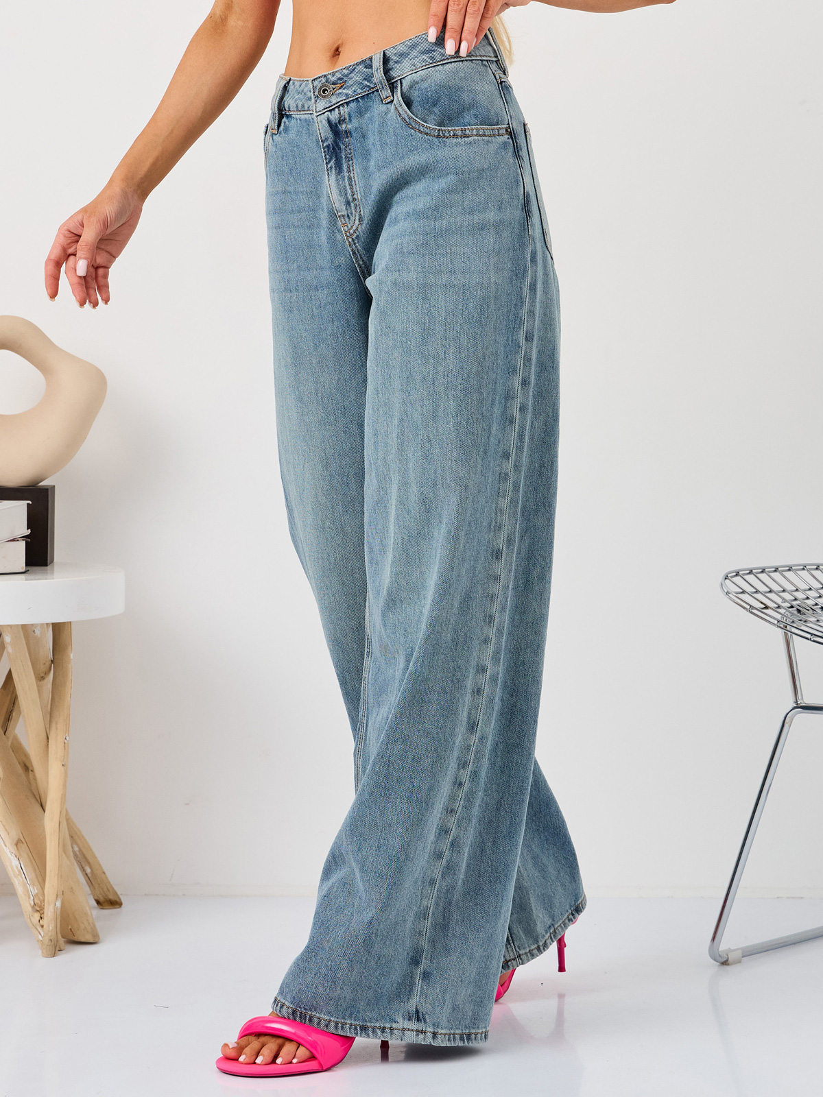 Женские Джинсы Свободные