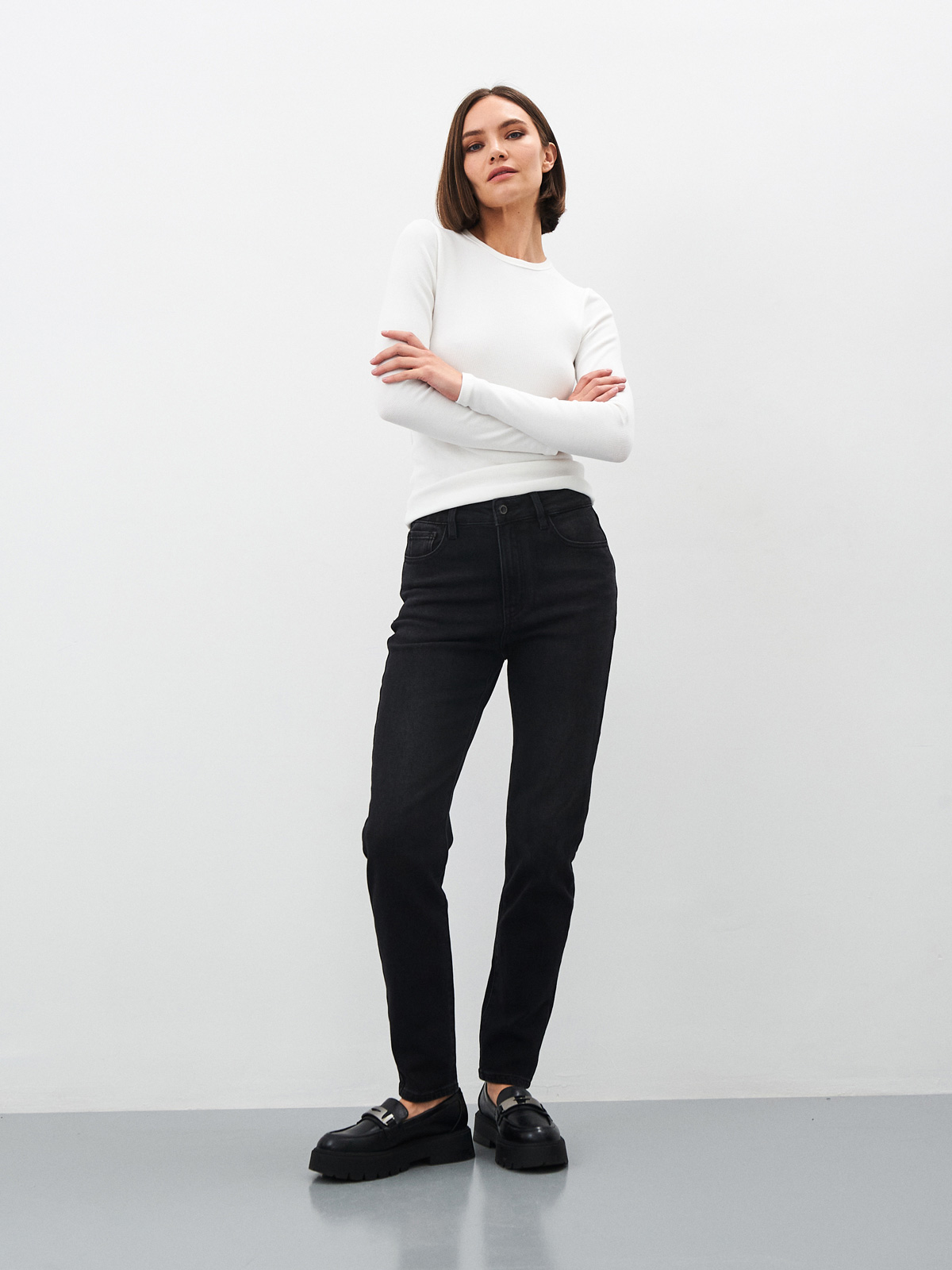 Утепленные Женские Джинсы Мом "Ут. Начёс"