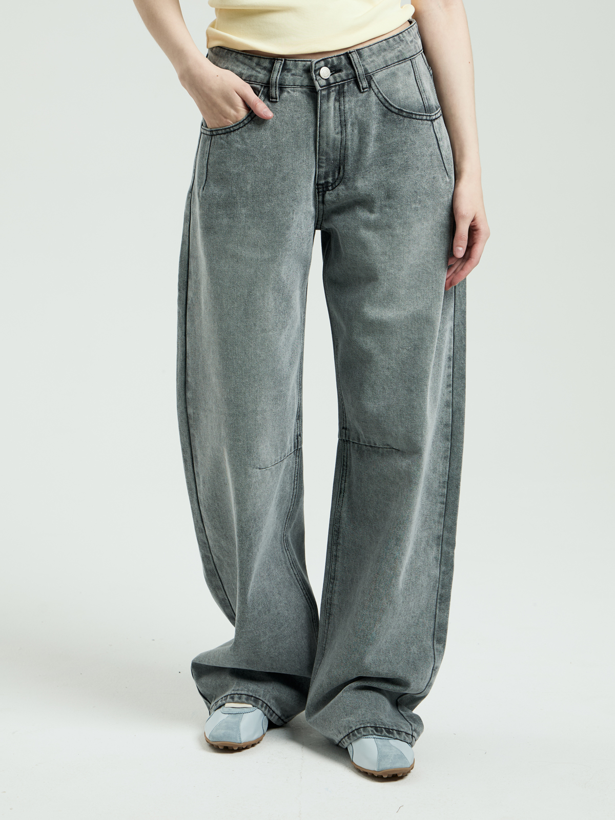 DESIMALL Женские Джинсы БАРРЕЛ