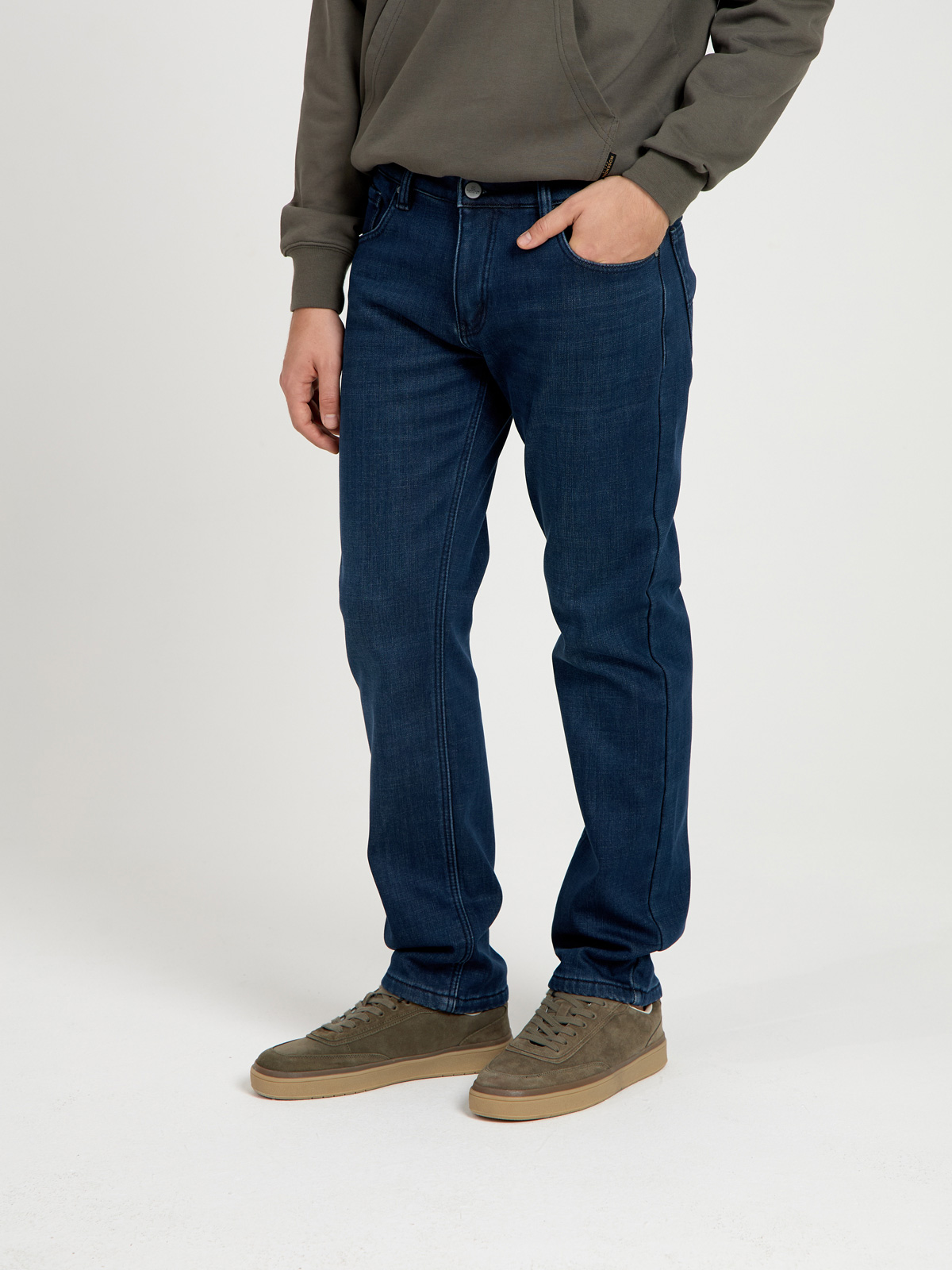 Утепленные Мужские Джинсы  Прямые