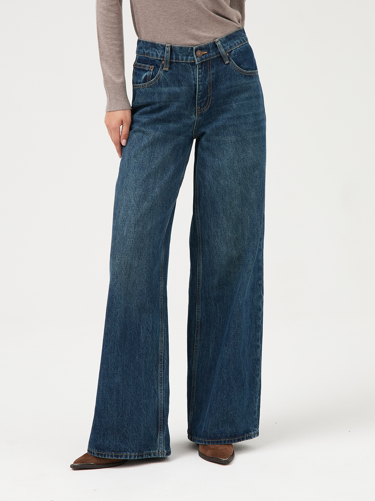 Женские Джинсы  ШИРОКИЕ