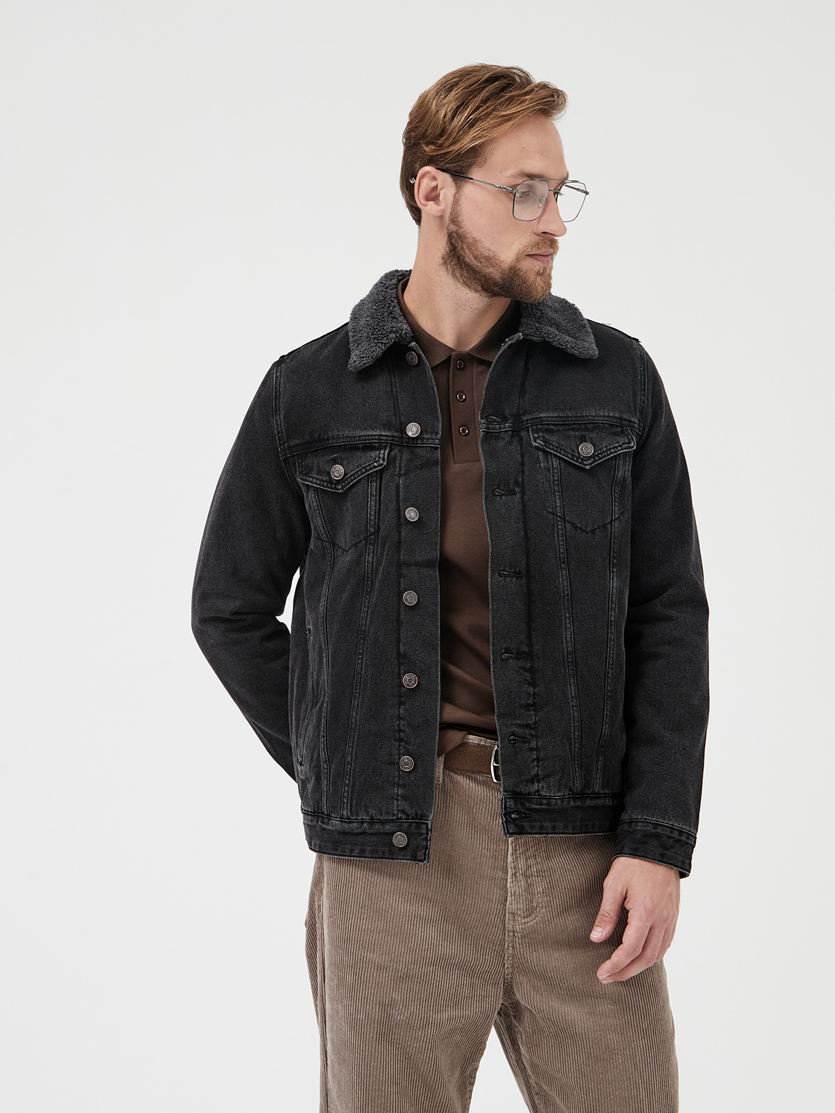 Мужская джинсовая куртка утепленная