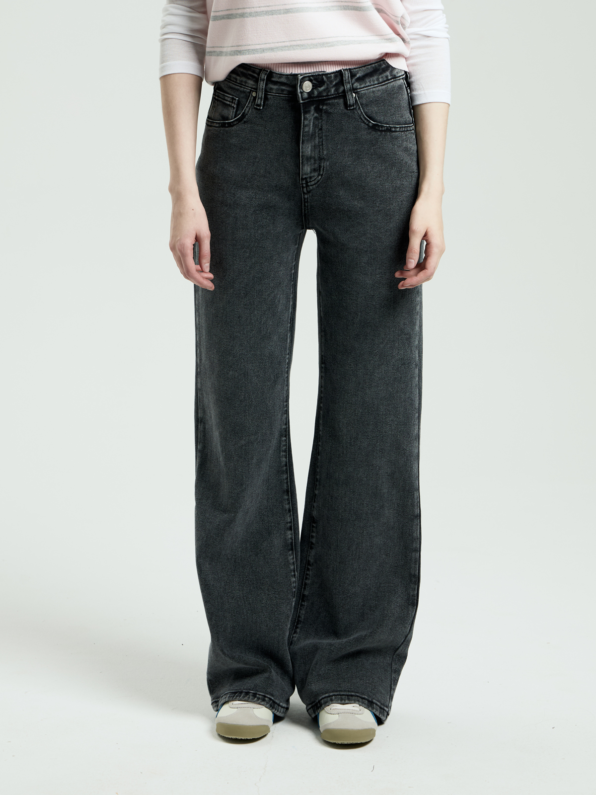 DESIMALL Женские Джинсы  ШИРОКИЕ