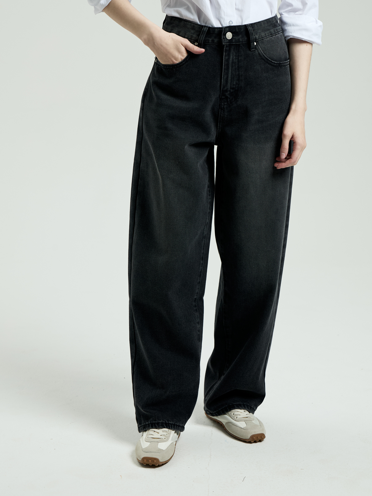 DESIMALL Женские Джинсы БЭГГИ