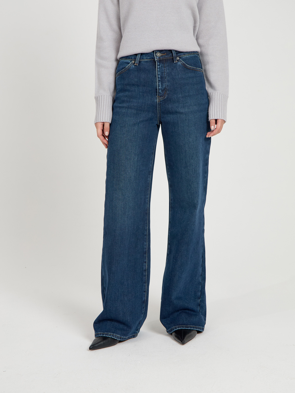 Женские Джинсы Утепленные WIDE LEG