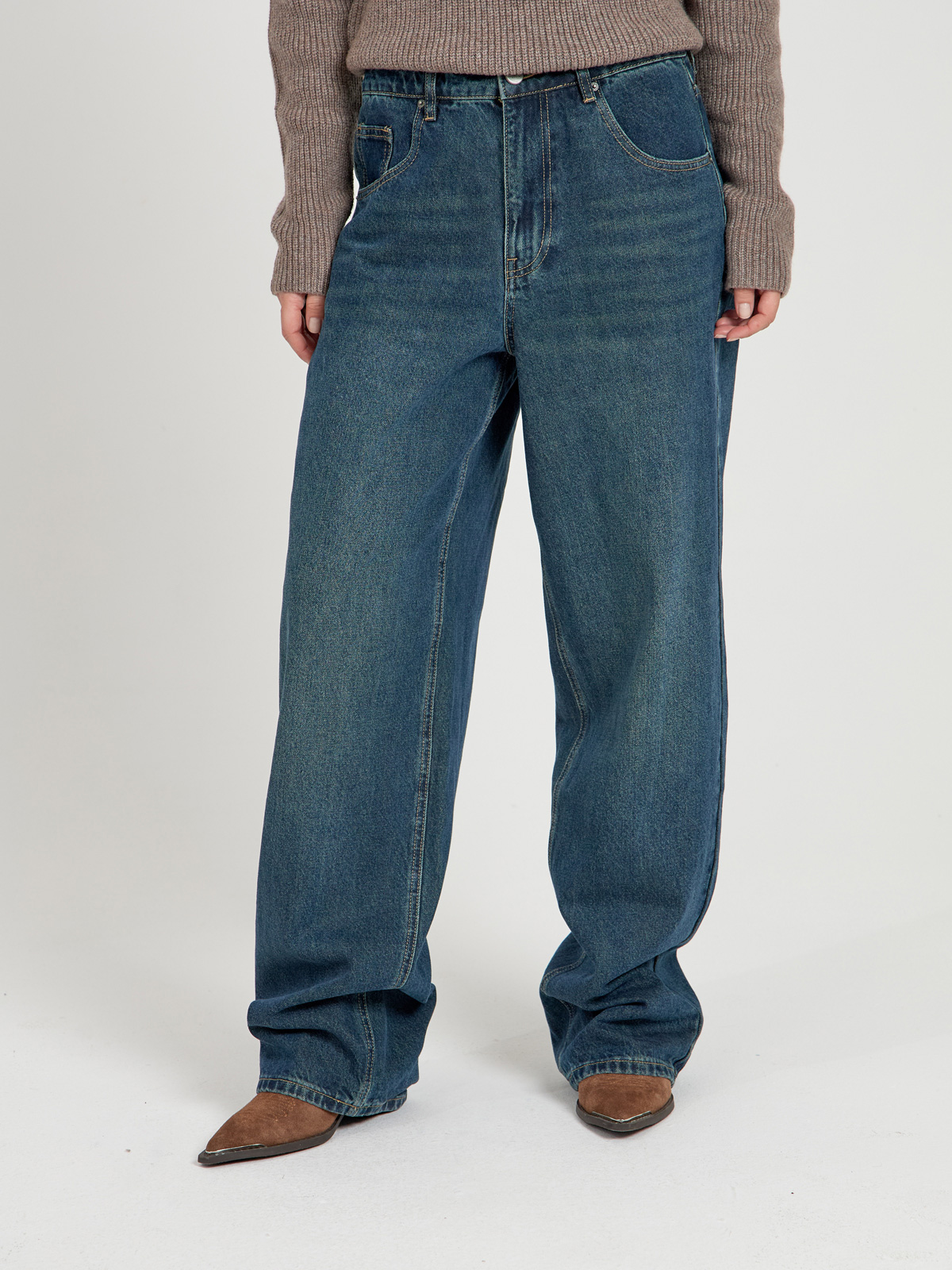 Женские джинсы широкого кроя