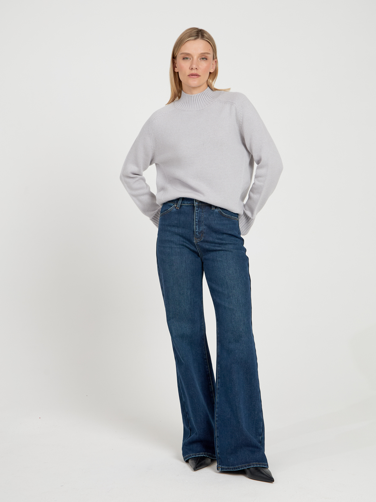 Женские Джинсы Утепленные WIDE LEG