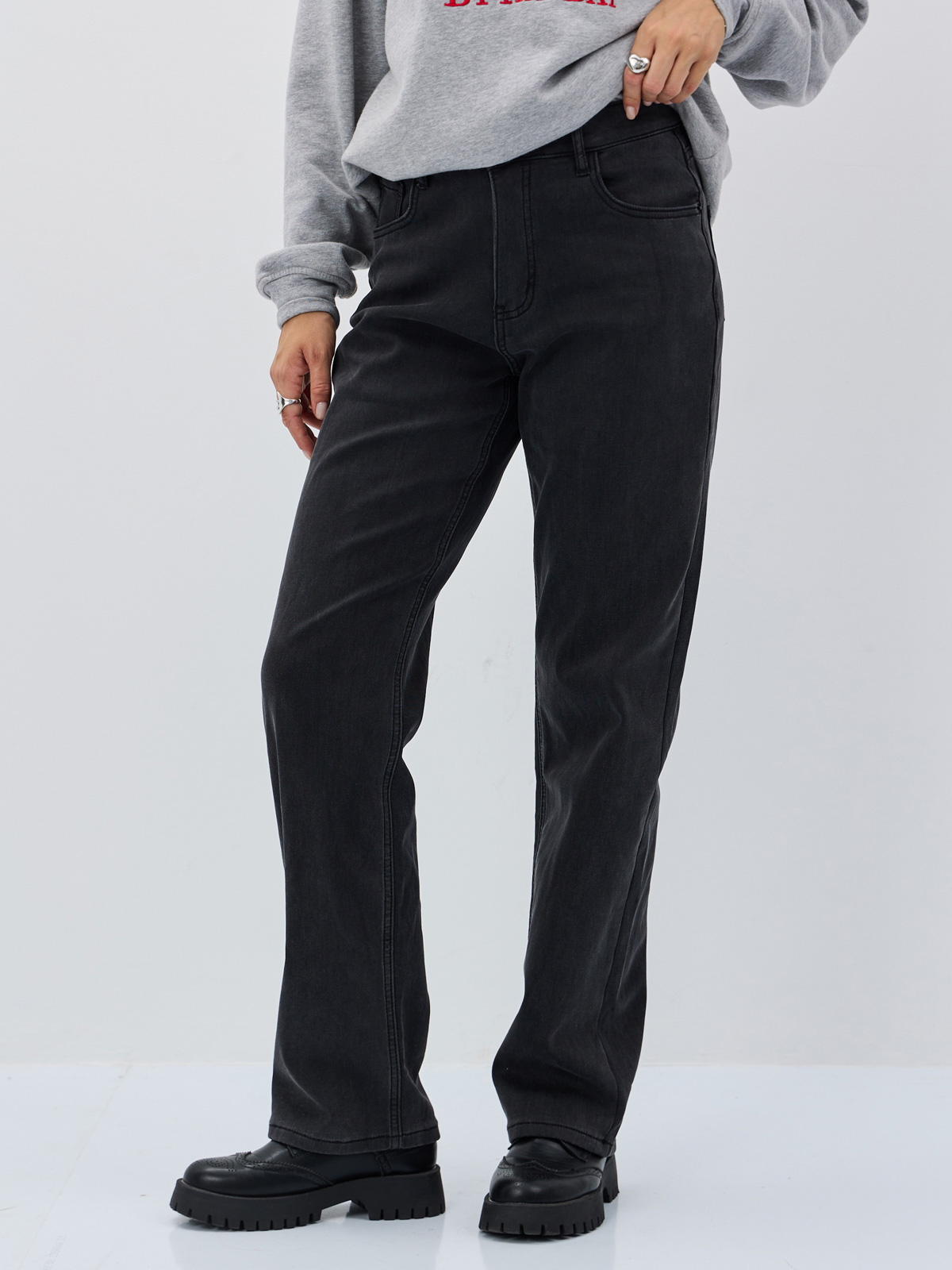 Утепленные Женские Джинсы  Прямые