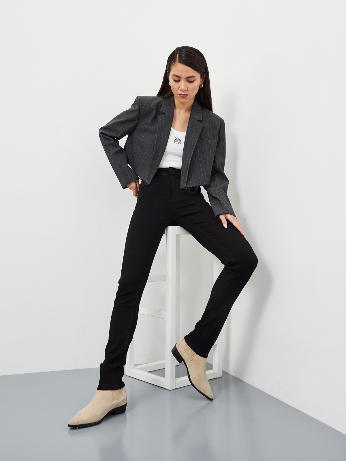 Утепленные Женские джинсы зауженного кроя "Ут. Ворс"